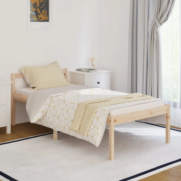 Solid wood base bed shop frame